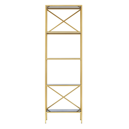 Стеллаж KARIN, золотой, стекло фото 2