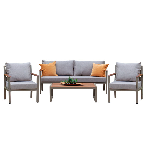 Набор садовой мебели SANTORINI диван, 2 кресла, столик, цвет PECAN фото 4
