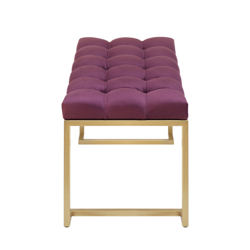 Банкетка OMEGA MINI, золотая, Marsala, каретная стяжка, 85*40*45 фото 9