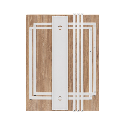 Стол письменный Rimini, белый, ЛДСП Дуб Канзас, 90*65*75 фото 16