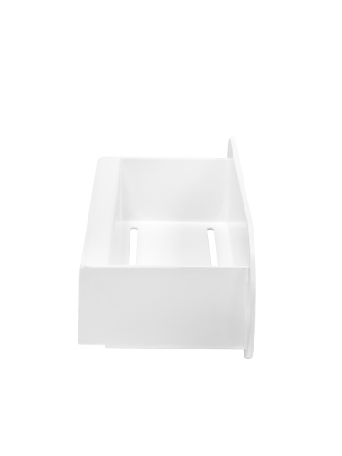 Полка для ванной комнаты OMEGA, 30 см, нерж. сталь, белая фото 8