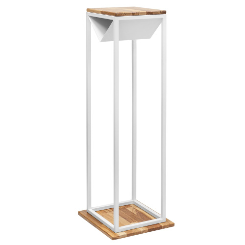 Дровница TORI с полкой, белая, 37*40*120 фото 8