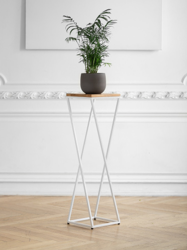Столик для цветов Loft 100, белый