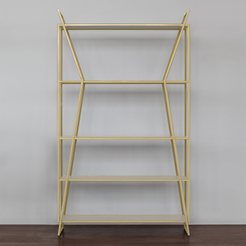 Стеллаж OSLO, золотой, керамика Ivory, 100*33*171 фото 6
