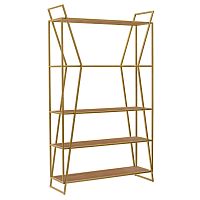 Стеллаж OSLO, золотой, ЛДСП Робиния