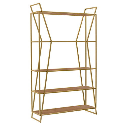 Стеллаж OSLO, золотой, ЛДСП Робиния, 100*33*171