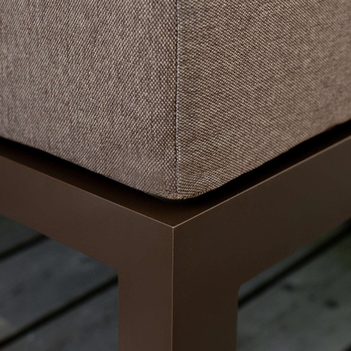 Пуф уличный CAPRI, алюминий коричневый, коричневая рогожка фото 5