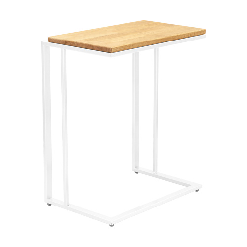 Столик кофейный приставной, белый 550