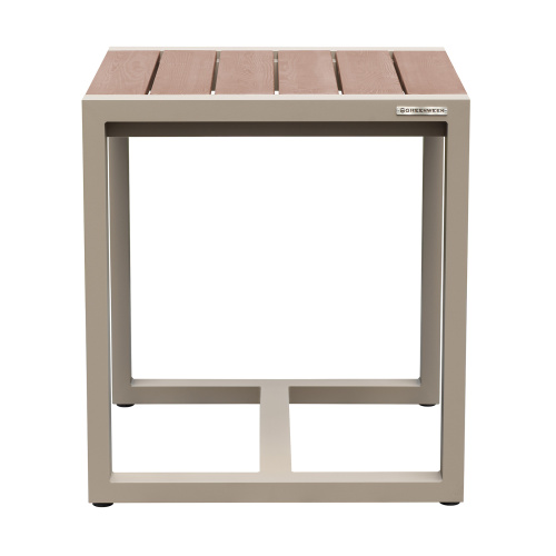 Стол уличный обеденный SANTORINI, алюминий PECAN, дерево, 70*70*78 фото 9