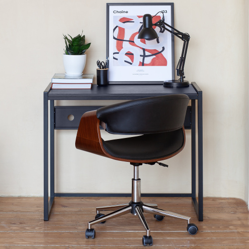 Стол письменный AGORA, 90*50*76,5, черный, ЛДСП Черный фото 2