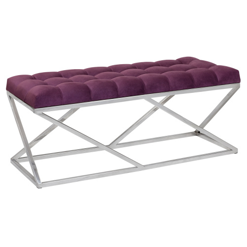 Банкетка ZUMA, н/ж сталь, Marsala, каретная стяжка, 110*40*45 фото 5