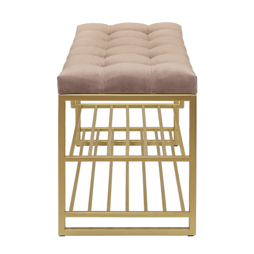 Обувница GARDA PLUS, золотая, Mocco, каретная стяжка, 85*40*52 фото 5