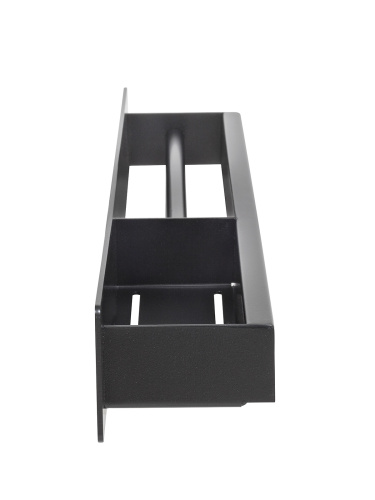 Полка настенная с полотенцедержателем CASA, 71 см, черная, левая фото 2