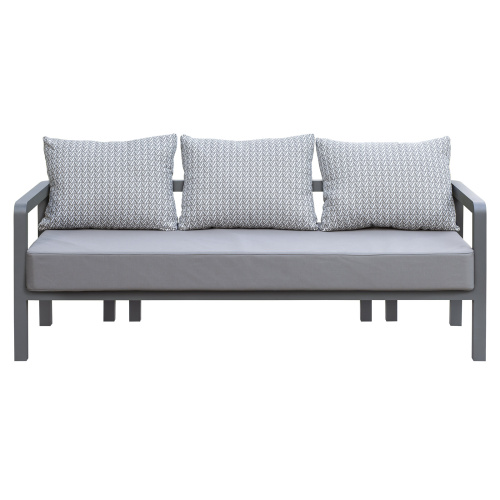 Диван уличный AMALFI, каркас алюминий цвет LAVA, подушки ткань водонепр. Stone фото 6