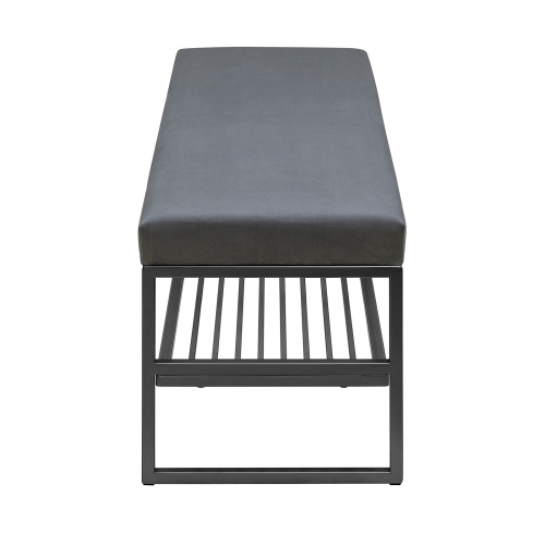 Банкетка RIMINI, черный, Mouse Grey, 110*40*45 фото 3