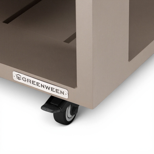 Стол уличный журнальный KORFU, алюминий Пекан фото 4