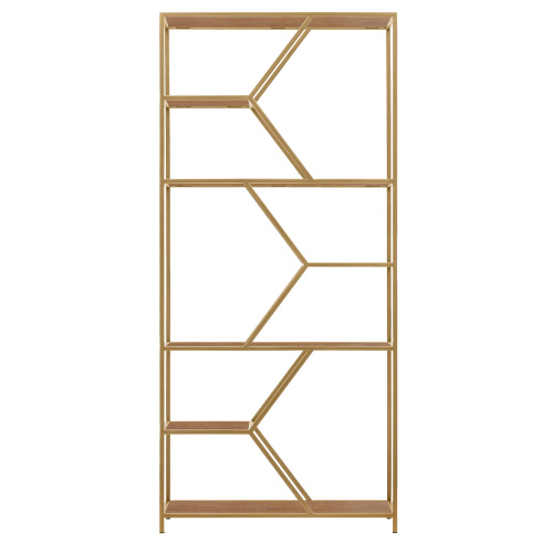 Стеллаж MALTA MINI, золотой, ЛДСП Робиния фото 6