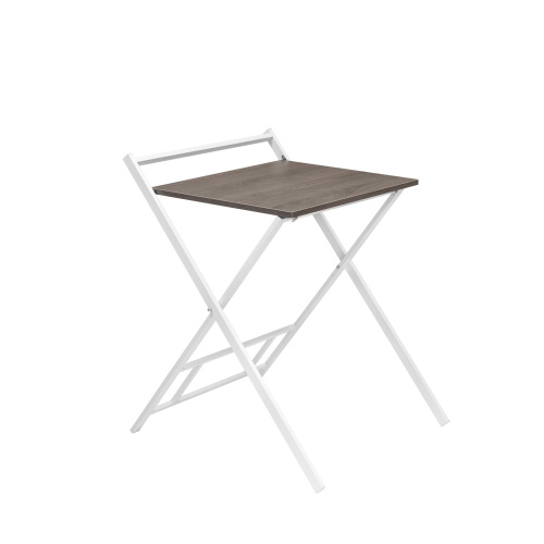 Стол складной компьютерный 600 мм, белый/дуб графит