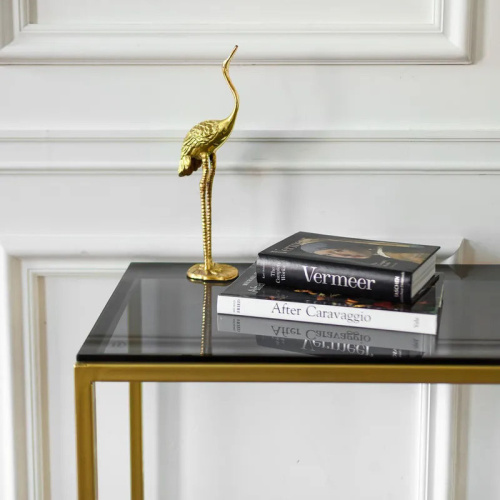 Консоль TORI, золотая/стекло, 110*40*82 фото 4