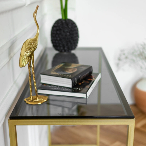 Консоль TORI, золотая/стекло, 110*40*82 фото 5