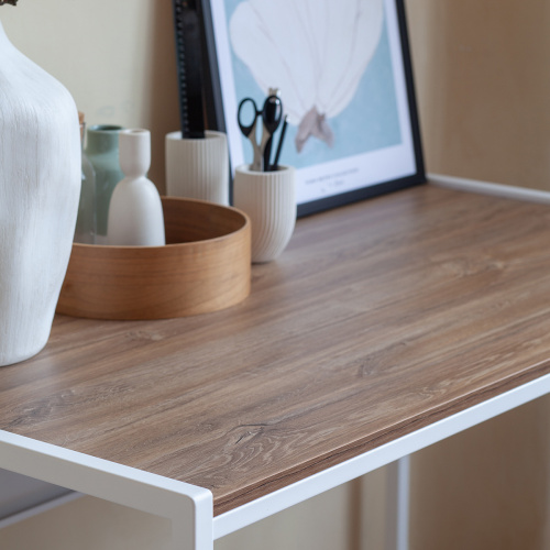 Стол письменный Rimini, белый, ЛДСП Дуб Канзас, 120*65*75 фото 5