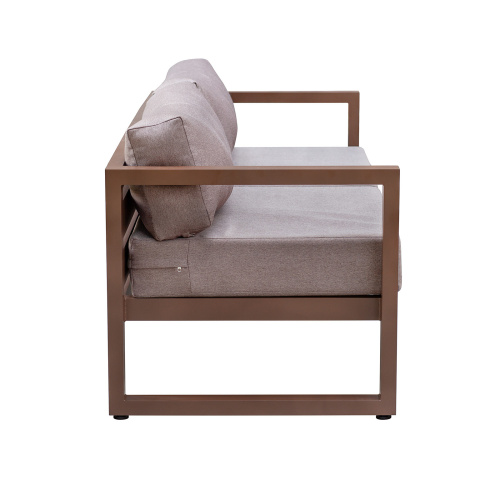 Диван уличный CAPRI, алюминий коричневый, коричневая рогожка фото 8