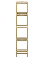 Стеллаж CUBIC-4, золотой, керамика Ivory, 40*40*196,5