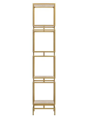 Стеллаж CUBIC-4, золотой, керамика Ivory, 40*40*196,5