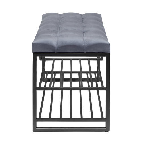 Обувница GARDA PLUS, черная, Mouse Grey, каретная стяжка, 85*40*52 фото 5