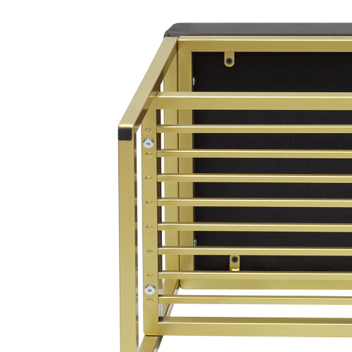 Банкетка RIMINI, золотой, Mouse Grey, 110*40*45 фото 4