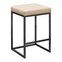 Стул полубарный SOHO, черный, экокожа Light Beige