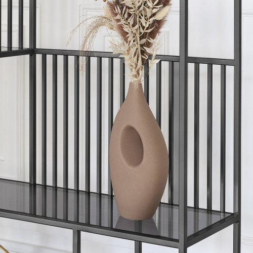 Стеллаж SOHO, черный, стекло, 90*30*192 фото 4