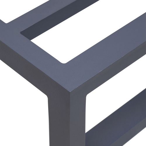 Пуф уличный CAPRI модульный без спинки, алюминий цвет серый, темно-серый велюр фото 8