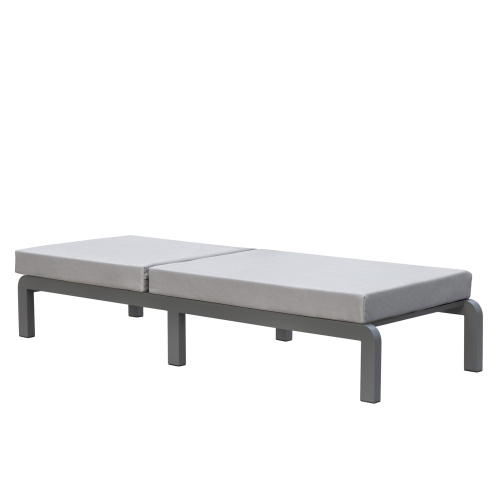 Шезлонг AMALFI, каркас алюминий цвет LAVA, подушки ткань водонепр. Stone фото 9