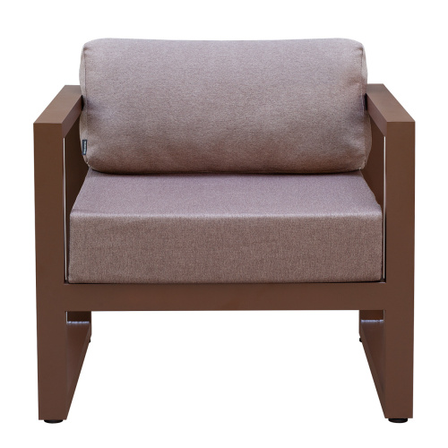 Кресло уличное CAPRI, алюминий коричневый, коричневая рогожка фото 6