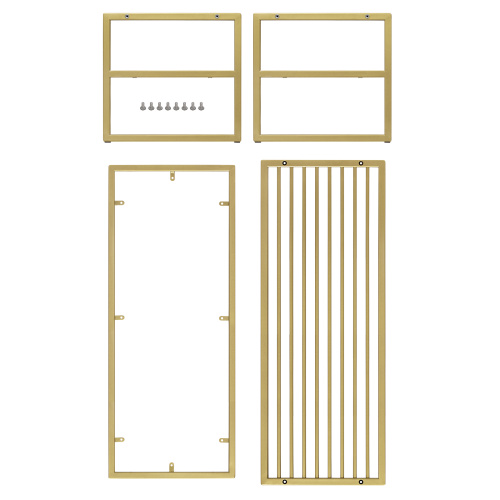 Банкетка RIMINI, золотой, Mouse Grey, каретная стяжка, 110*40*45 фото 5