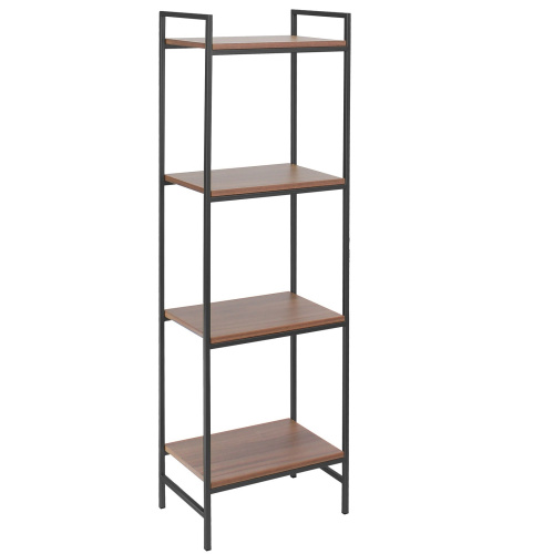 Стеллаж ALTO, черный, ЛДСП Орех, 45*30*145