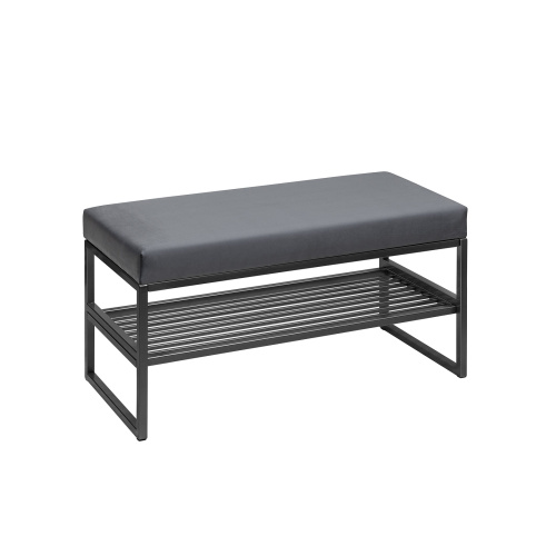 Банкетка RIMINI MINI, черный, Mouse Grey, 85*40*45 фото 2