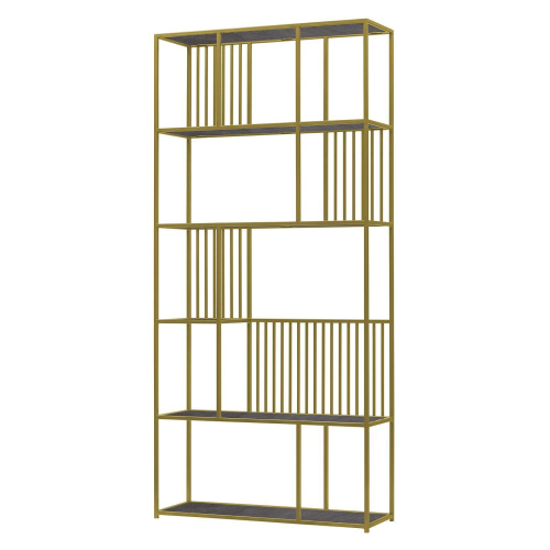 Стеллаж SOHO, золотой, керамика антрацит