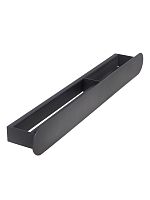 Полка настенная с полотенцедержателем OMEGA, 71 см, черная, правая