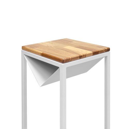 Дровница TORI с полкой, белая, 37*40*120 фото 12