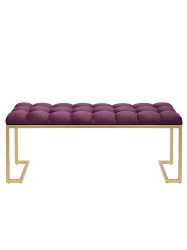 Банкетка OMEGA, золотая, Marsala, каретная стяжка, 110*40*45 фото 6