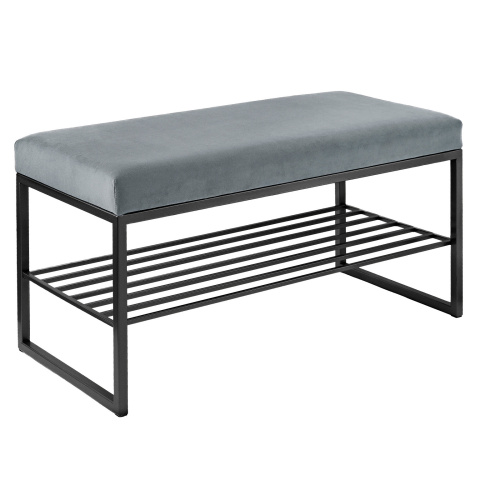 Банкетка RUBY MINI, черный, Light Blue, 85*40*45 фото 6