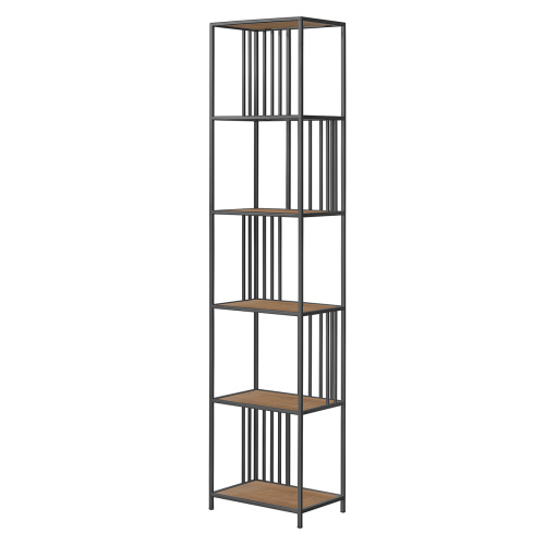 Стеллаж SOHO MINI, черный, ЛДСП Робиния, 45*30*195