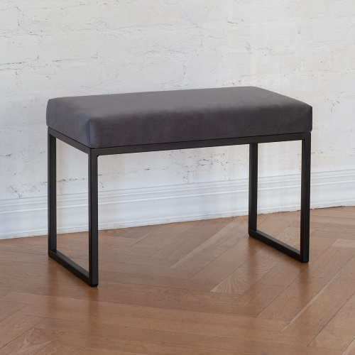 Банкетка ALBA SMART, черная, Mouse Grey, 65*35*45 фото 2