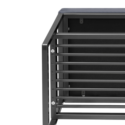 Банкетка RIMINI, черный, Light Blue, 110*40*45 фото 4