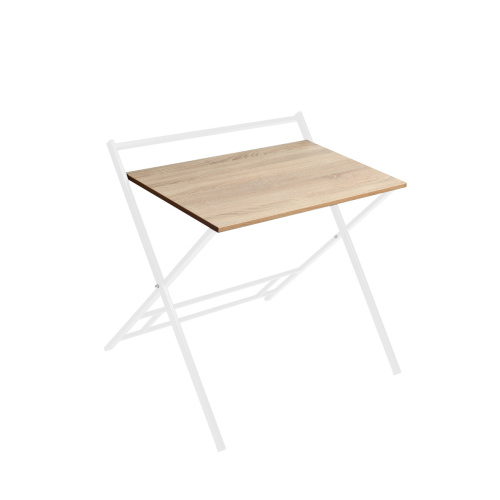 Стол складной компьютерный 800 мм, белый/дуб бардолино
