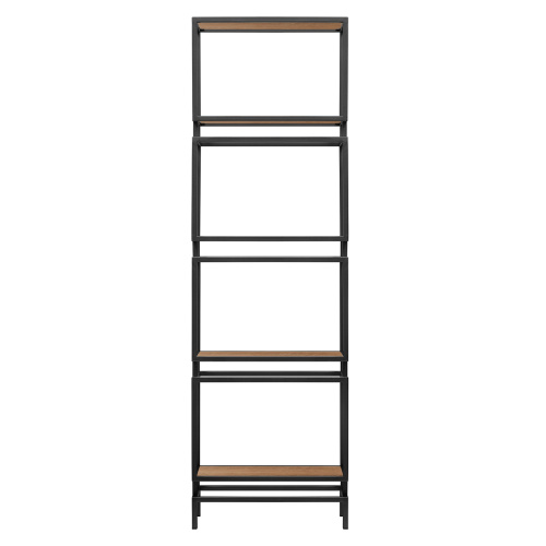 Стеллаж BRICK, черный, ЛДСП Робиния фото 2