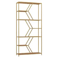 Стеллаж MALTA, золотой, ЛДСП Робиния