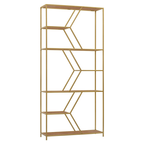 Стеллаж MALTA, золотой, ЛДСП Робиния